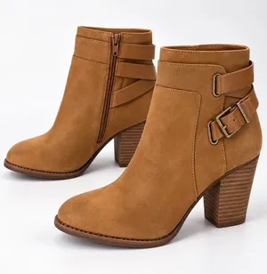 Gianni Bini wedge brown leather strappy wedge boots Size 12M thumbnail 1