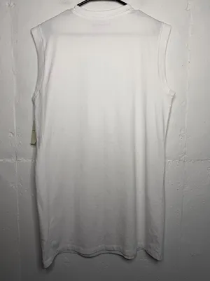 NEW Abercrombie & Fitch Medium Petite White Sleeveless Shirt Dress thumbnail 2