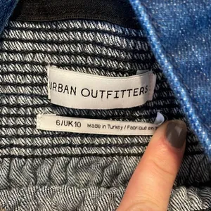 Urban Outfitters denim smocked mini dress size 6 thumbnail 7