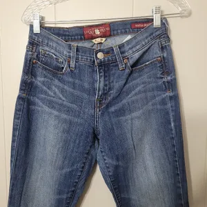 LUCKY BRAND Sofia Boot Ankle Mid Rise Blue Denim Jeans Women's Size 6/28 thumbnail 2