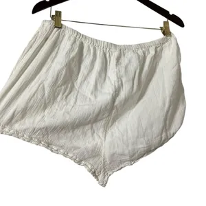 FREE PEOPLE So Breathless White Cotton Lace Gauze Casual Shorts thumbnail 7