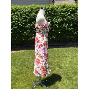 NEW Abercrombie Strawberry Floral‎ Ruffle Wrap Midi Autumn Wedding Guest Dress thumbnail 4