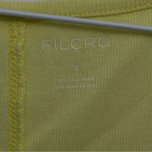 Anthropologie Pilcro Ruched halter‎ tank top Size small Yellow Ribbed NWT thumbnail 5