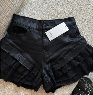 Akira Black shiny pleather shorts thumbnail 3