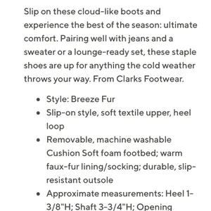 Clark’s cloudstepper breeze faux fur slip on boots thumbnail 3