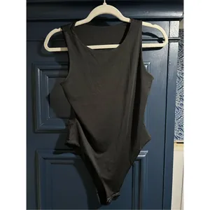 NEW Black Crew Neck Sleeveless Bodysuits Racerback Leotard S thumbnail 3