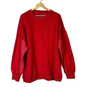 Aerie Getaway Sweatshirt Womens L Bright Red Oversized Cozy Cool Girl‎ Lounge thumbnail 2