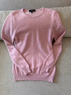 Charter Club 100% Cashmere Pink Crewneck Long Sleeve Sweater Women’s Size S thumbnail 4