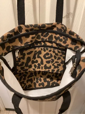 Judy Blue Leopard Print Tote in Brown and Black thumbnail 4