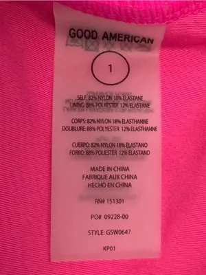 NEW Good American Deep Scoop Bikini Top Knockout Pink Women’s Small thumbnail 4