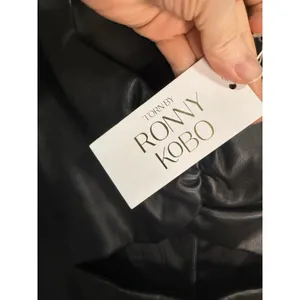 Torn by Ronny Kobo Gemma‎ Vegan Leather Cutout Mini Dress M black chic sleek thumbnail 9