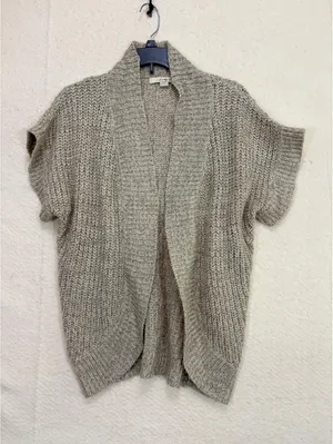 Women’s S Beige Twenty One Open Front Knit Sweater Vest Cardigan thumbnail 7