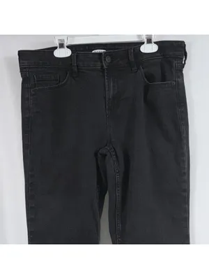 Old Navy Micro-Flare Black Jeans Women’s Size 8 thumbnail 2