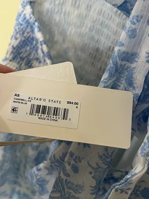 NEW Altar’d State Blue Floral Maxi Dress Size Small Available NWT thumbnail 7