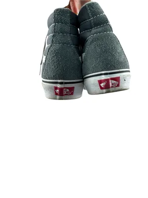 Vans Women's High-Top Sneakers in Dark Gray and White thumbnail 4