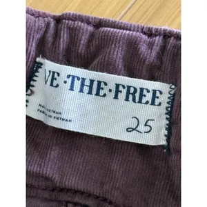 We The Free People NWT Jayde Cord High Rise Flare Jeans 25 Brown Boho 70s thumbnail 4