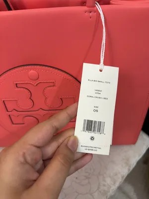 NWT Tory Burch Ella Small Tote in Coral Crush thumbnail 4