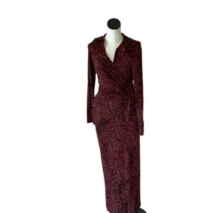 NWOT Free People Shayla Floral Long Sleeve Wrap Dress Small, CHOCOLATE COMBO S thumbnail 7