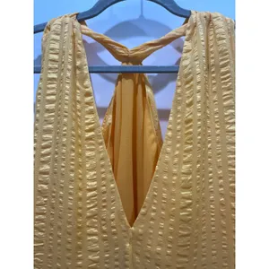 NWT FRAME 100% Silk Draped Crinkle Halter Neck Top Sz S thumbnail 9