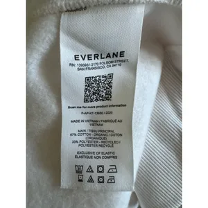 NWT Everlane Luxe Fleece Oversized Full Zip Hoodie Sweatshirt Bone Womens Large thumbnail 11