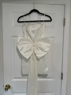 12th Tribe White Mini Dress with Bow thumbnail 2