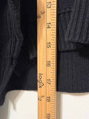 Free People Easy Street Crop Pullover Sweater Size Small Black Oversized Knit thumbnail 10