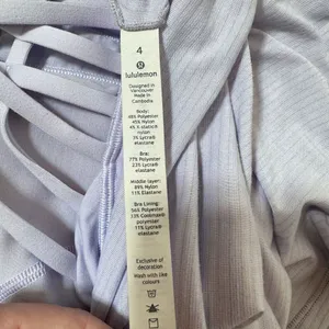 Lululemon Free to Be Wild 2-in-1 Tank Top Size 4 Strappy Heathered Lilac Workout thumbnail 6