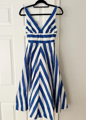 Anthropologie V-Neck Sleeveless Fit & Flare Midi Dress, Size XXS thumbnail 6