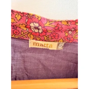 Matta Tunic Dress Womens Orange Purple Floral Block Print Small thumbnail 3