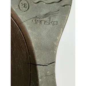 Dansko Rosaline Womens 38 Brown Leather Casual‎ Wedge Clog Slip On Shoes thumbnail 10