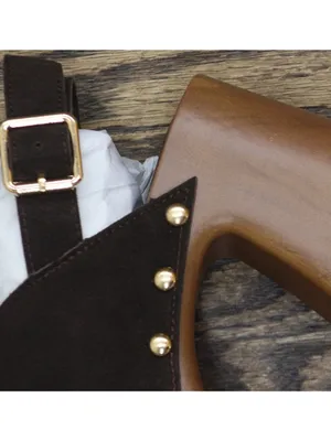 NWT Mia Womens Eudora Platform Heels Studded GS1754706 Chocolate Brown 8M thumbnail 15