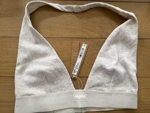 SKIMS Cotton Halter Rib Bralette thumbnail 1