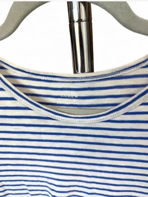 J Crew ‘Painter Tee’ Blue & White Striped T-Shirt Sz S 100% Cotton thumbnail 3