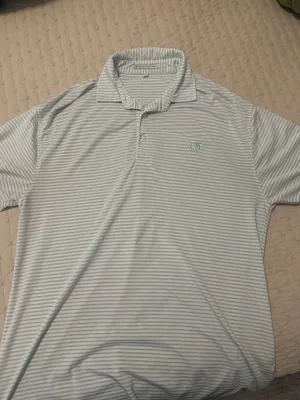 Peach state pride striped sage polo Green Size M thumbnail 1