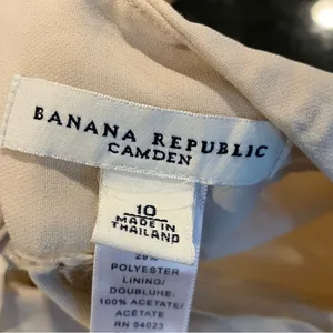 Banana Republic Womans Camden Tan Wide Leg Dress Pants Size 10 thumbnail 7