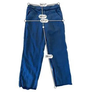 Loft navy fringe straight leg pant size xs thumbnail 3