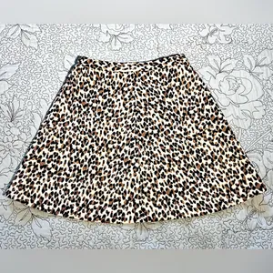 NWT TUCKERNUCK Murphy Leopard A-Line Mini Skirt XS Preppy Chic Womens XS 💛 thumbnail 8