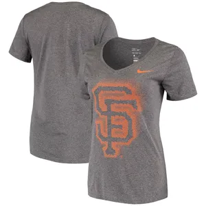 New Nike Charcoal San Francisco‎ Giants Fade Legend Performance V-Neck T-Shirt thumbnail 1