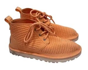 UGG Neumel breeze Chukka Ankle Boots‎ Peach Knit Lace Up Casual Women's Size 7 thumbnail 1