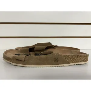 Yokono Women's Brown Leather Suede Wedge Sandals Size 9 Shoes Buckled Strap thumbnail 7