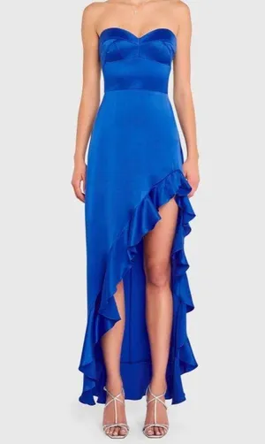 BRAND NEW Amanda Uprichard Cobalt Blue Maxi Dress thumbnail 1