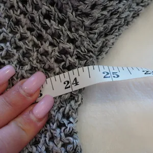 Madewell Grey Marled Knit Open Weave Crew‎ Neck Sweater Size Medium thumbnail 6