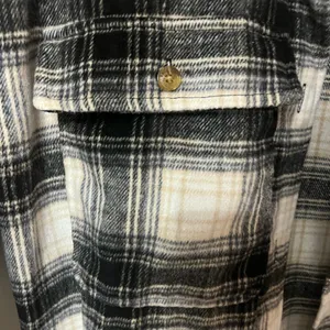 Banana Republic plaid black white‎ Shirt Jacket shacket size XXL thumbnail 7