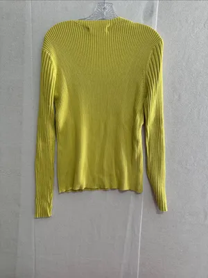 Banana Republic Lime Ribbed Crewneck Sweater thumbnail 3