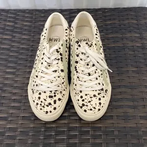 Madewell sidewalk splatter paint calf hair sneakers women’s size 8 thumbnail 4