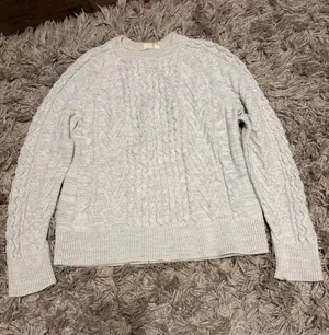 GAP Light Blue Cable Knit Sweater thumbnail 1