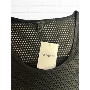 5/$25 Forever 21 Women's Size S Semi Sheer Netted Midi Dress Black Stretchy New‎ thumbnail 2