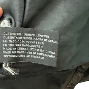 Vintage‎ Black Leather Coat Size L thumbnail 7