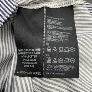 Tommy Hilfiger Button Up Shirt Size M Blue Striped Oxford Prep Classic Academia thumbnail 8
