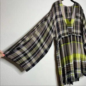Free people‎ falling stars plaid mini dress thumbnail 7